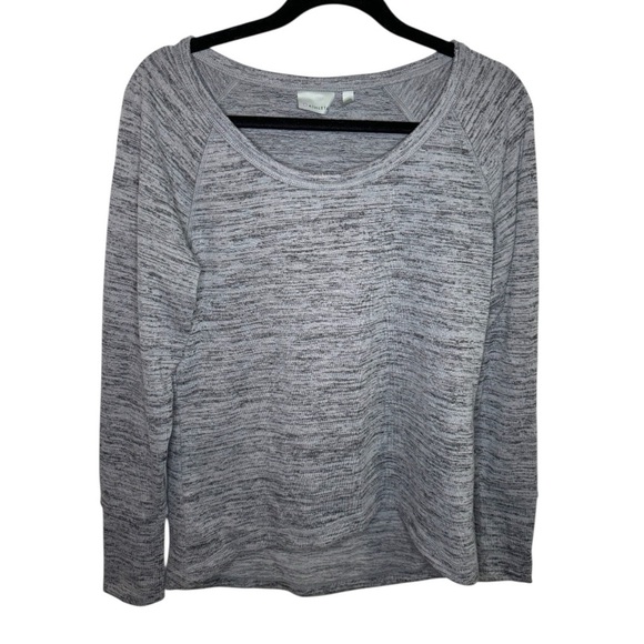 Athleta Heathered Gray Long Sleeve Sweatshirt Top - Picture 1 of 5